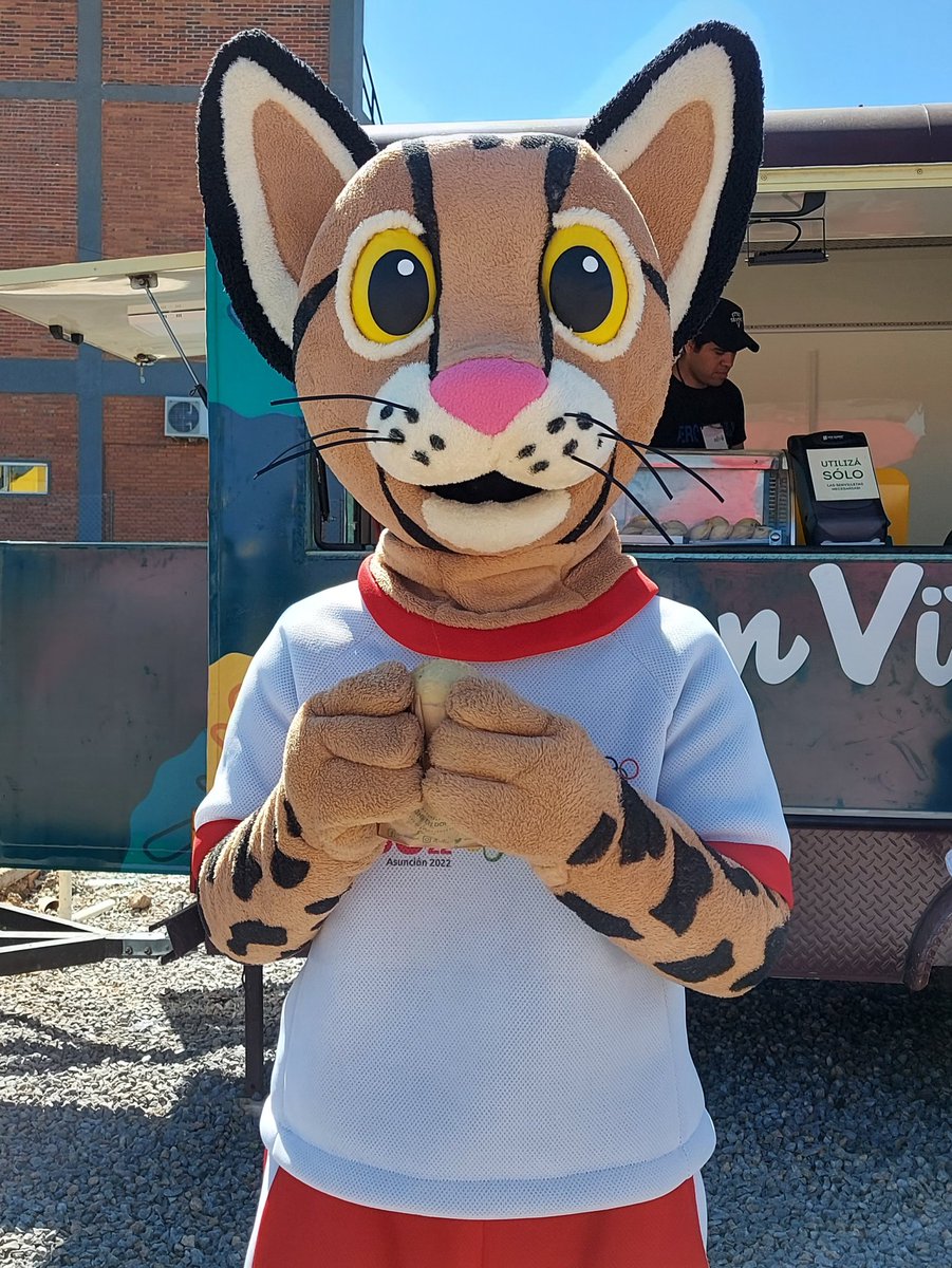 #DíaNacionalDeLaEmpanada🥟

¡Tiríka también se suma! 😼

Don Vito está presente en el Fan Fest del Comité Olímpico Paraguayo. 📌

#ASU2022 
#ElSueñoDeTodos