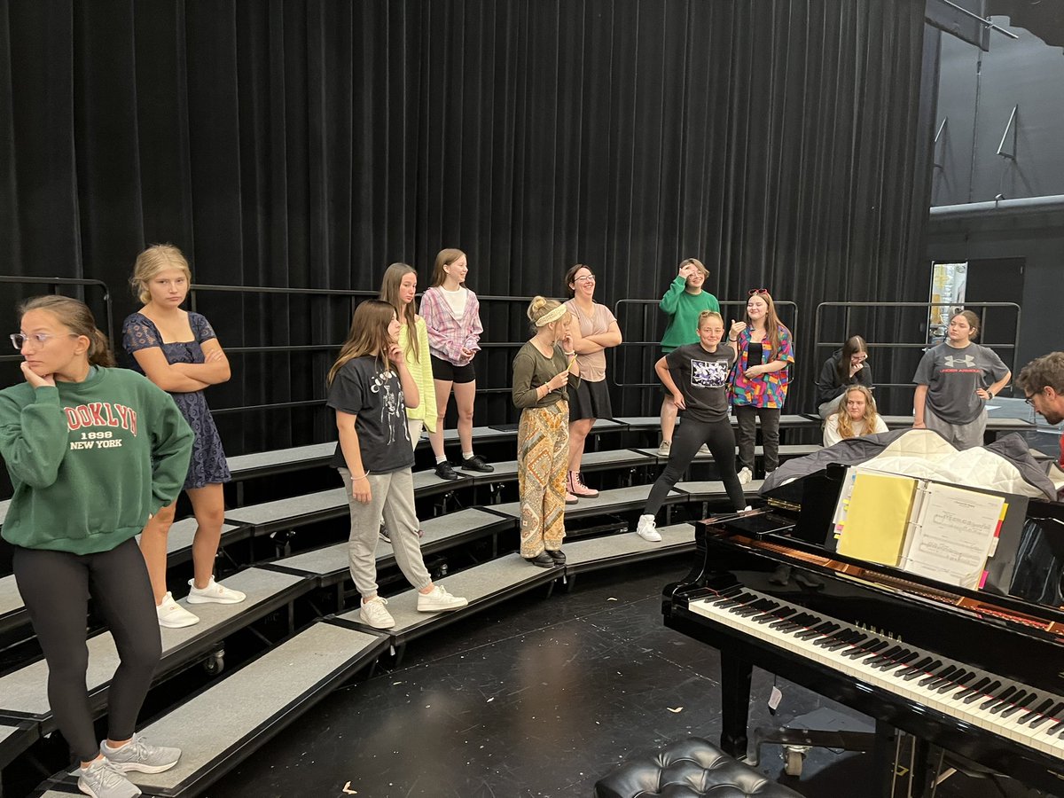 trojanchoirs's tweet photo. Concert Choir and Chorale putting in the work for tonight’s concert and adding the finishing touches! Doors open at 6:30 pm and the concert starts at 7:00 pm in the AHS auditorium! We can’t wait to show off our hard work tonight! @AndoverHighKS  #AHSperforms #choir https://t.co/XODnXDwOa3
