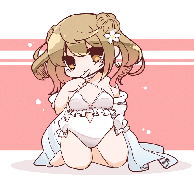 狭霧水着modeな満潮 #艦これ 