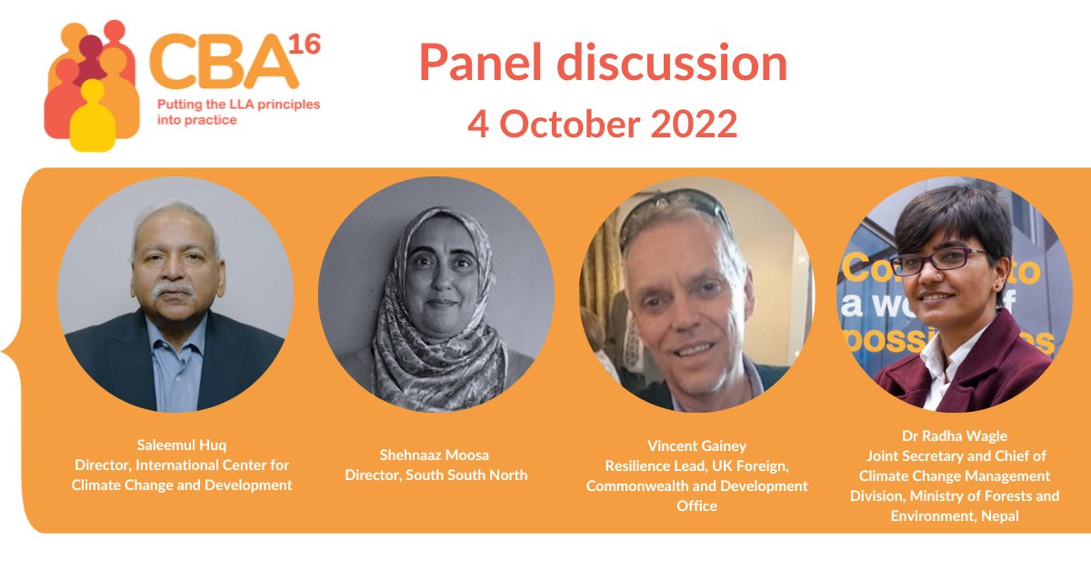 IIED's tweet photo. We were hoping to hear perspectives from four excellent speakers for the #CBA16 closing panel. However, due to serious connectivity issues across the global South, we're missing two speakers, @SaleemulHuq2 and @radhawagle2000. Digital #inequality rears its ugly head! https://t.co/YXKthXprQI