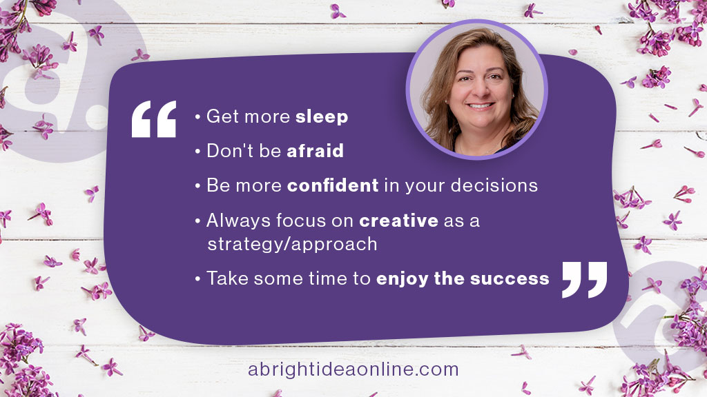 #TranquilTuesday Our founder and CEO, Anita Brightman, reflects on her career at A. Bright Idea and her many milestones thus far on our blog. 

💡Here are just a few to motivate you this morning!

Read Anita's reflections to her younger self on our blog! bit.ly/3QErlFs