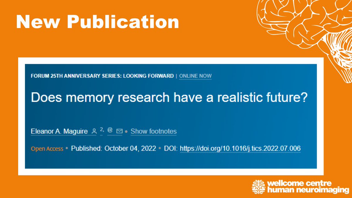 Does memory research have a realistic future? 🧠

Professor Eleanor Maguire’s essay celebrating 25 years of Trends in Cognitive Sciences considers what the next 25 years will hold 🎉 

You can read the essay here: cell.com/trends/cogniti…