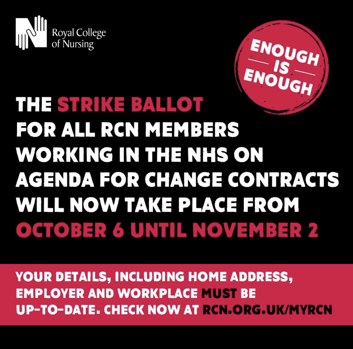 Leanne McCarthy (She/Her) RN MSc NMP ACP (@lmcca87) on Twitter photo 2 days! Watch your post boxes! Vote to strike!!!! <a href="/teamaccu/">Team ACCU</a> <a href="/RCNLondon/">RCN London</a> <a href="/BHstaffside/">Barts Health Staffside</a> 2 days! Watch your post boxes! Vote to strike!!!! <a href="/teamaccu/">Team ACCU</a> <a href="/RCNLondon/">RCN London</a> <a href="/BHstaffside/">Barts Health Staffside</a>