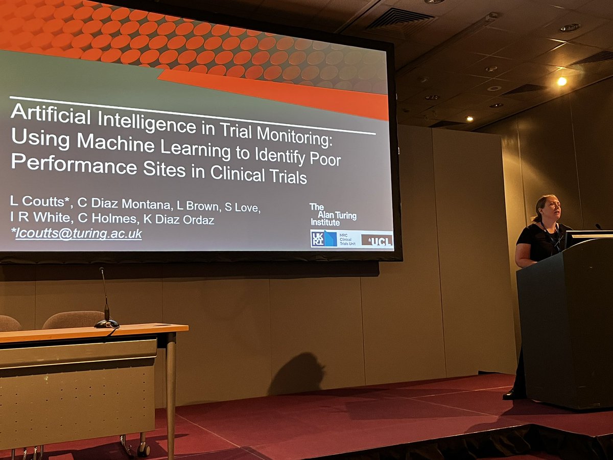 cadiazmo's tweet photo. Brilliant presentation by @louisecoutts on the feasibility of using Machine Learning in Clinical Trials Monitoring https://t.co/w3OsHR9ceW