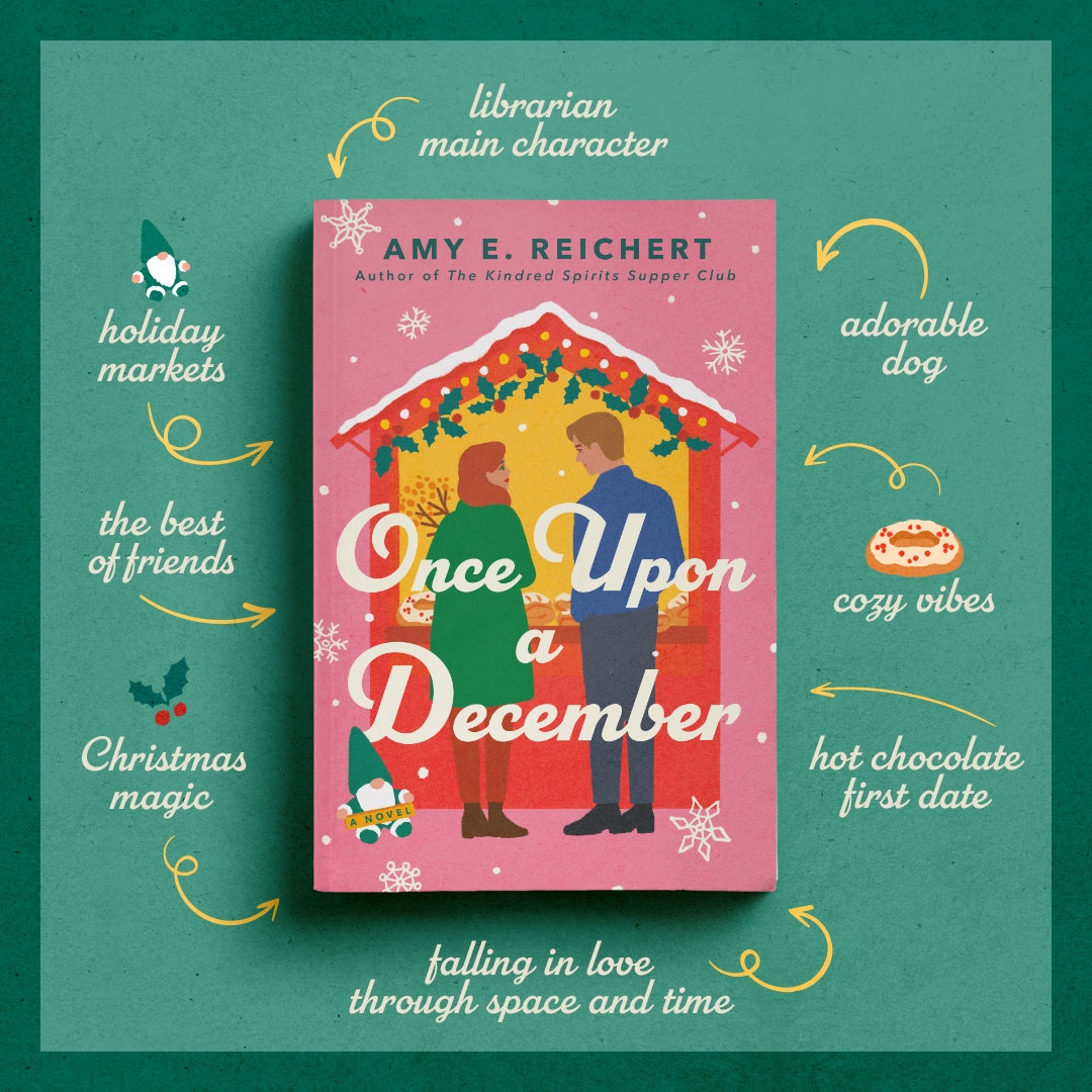 Holiday season starts now! A magical Christmas market, a man who bakes, a woman who loves Christmas, an adorable rescue dog. ONCE UPON A DECEMBER by @aereichert is out now!❄️#onceuponadecember #ouad #amyereichert #tallpoppy #berkleypub #bloomreads #holidaybooks #christmasbooks