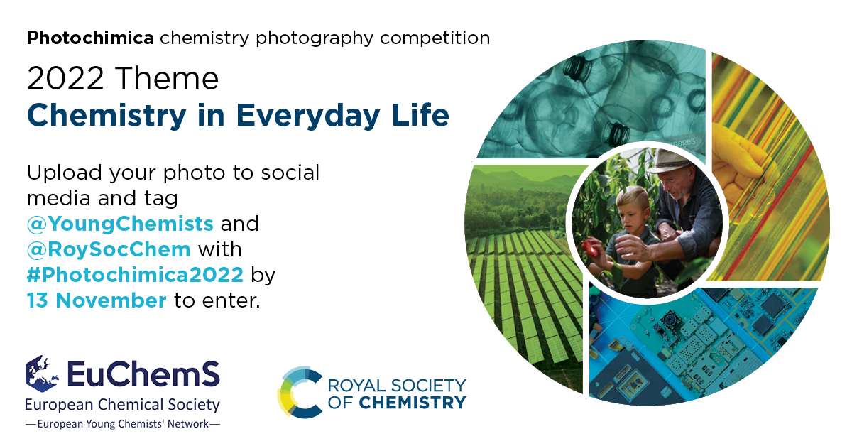 #Photochimica2022 is a #chemistry #photography competition for early career chemists. It’s easy to enter! Tweet your #ChemistryinEverydayLife photo &amp; tag <a href="/RoySocChem/">Royal Society of Chemistry</a> &amp; <a href="/YoungChemists/">EYCN</a> with #Photochimica2022 by 13 Nov. #ChemTwitter #Time4Chem #SciComm  🧵1/2