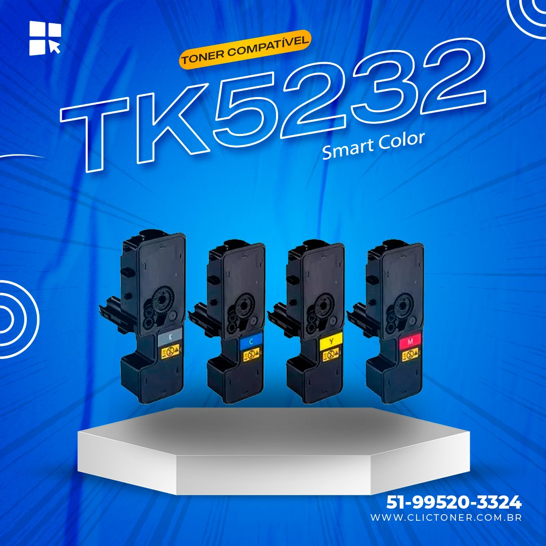 clictoner's tweet image. TONER COMPATÍVEL TK5232!🤩
Toners compatíveis 100% novos, lacrados e prontos p/ uso!
Estes cartuchos são da marca Smart Color, a mais vendida do mercado! Com todas as certificações de qualidade.
Acesse o nosso site, através da link na bio, e compre agora!
#toner #smartcolor