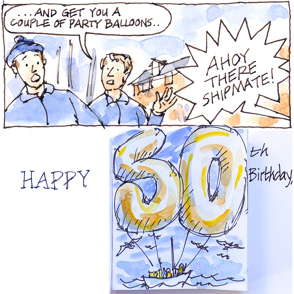 Wild_Yorkshire's tweet photo. Happy birthday to Alistair 
#homemadecard #cartoon #brightonmarina
https://t.co/UnP7pKafjD https://t.co/Ataose8fIT