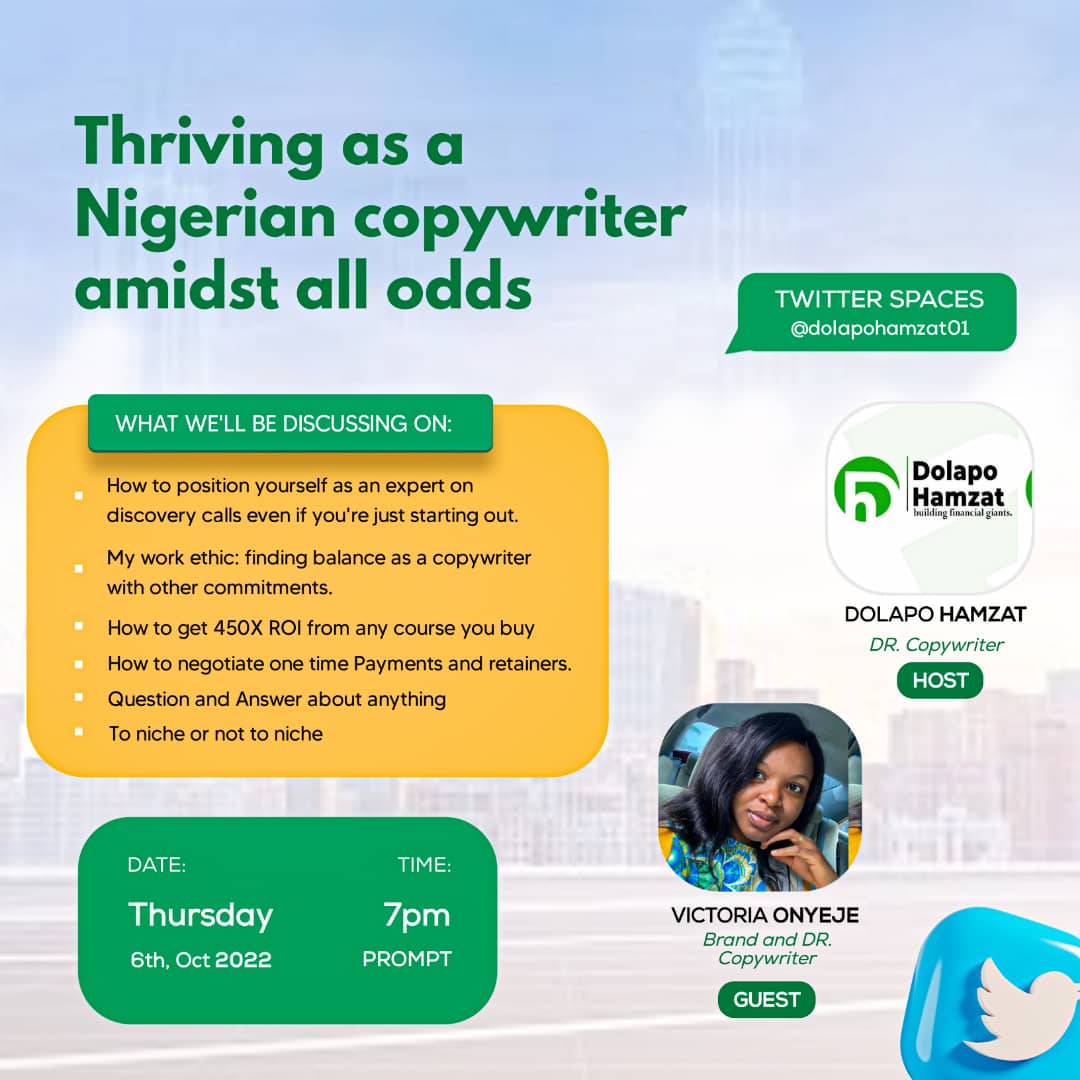 genn_zee's tweet photo. Are you a copywriter who struggles with writing copy?
Or do you need guidelines on how to thrive as a copywriter?
Then, this post is for you. https://t.co/v54ahQHafc