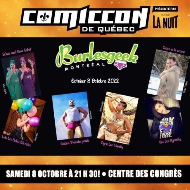 This Saturday!💫
I’ll be in Québec City performing at ComicCon with Burlesgeek MTL! 💥