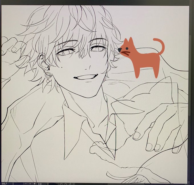 久しぶりに描きたかった感じの男が描けてる 