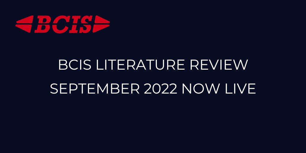 The latest BCIS Literature Review, prepared by <a href="/MahmoudiMichael/">Michael Mahmoudi</a>, <a href="/drmorriscardio/">Paul Morris</a> and <a href="/DrNBriceno/">Natalia Briceno</a> for September 2022 is now available to view on the BCIS website here: bit.ly/BCISLiterature…

Please note, members will need to be logged in to view.

<a href="/ncurzen/">curzen </a>
