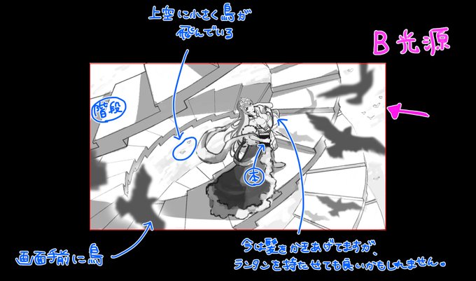 これは別案の大ラフ!
ご依頼内容に沿って構図のパターンを提案しています😄✨ 