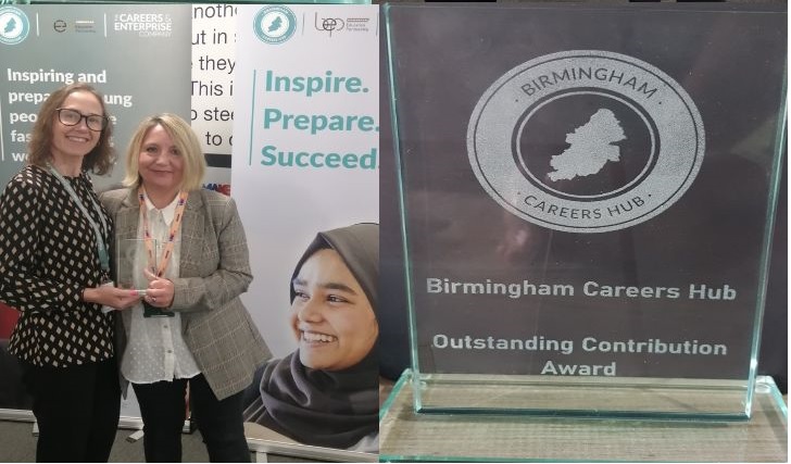 IMProps's tweet photo. Congratulations @Kerry_Amory who received an award for outstanding contributions to @BhamCareershub as a #volunteer Enterprise Adviser - helping #schools in #Birmingham by providing insight &amp; support to #Careers leaders to help inspire young people about future career prospects👏 https://t.co/NlDbD4Ex3x