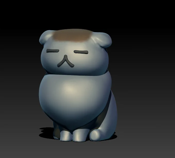 親戚が描いたうちの猫のイラストもとにデータ作った 