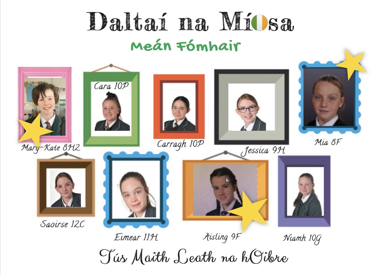 <a href="/LanguageStCs/">StCecilia'sLanguages</a> <a href="/ccurrie087/">Achieve@stceciliasderry</a> 
Comhghairdeas le ‘Daltaí Na Míosa’ do Mheán Fómhair! Best start to the school year! Maith sibh, a chailíní!