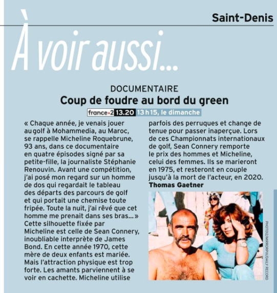 🗞 "MADAME SEAN CONNERY" dans la #presse avec <a href="/Telestarmag/">TéléStar</a> et <a href="/Tele7jours/">Télé 7 Jours</a>

Un #documentaire de <a href="/StefRenouvin/">Stéphanie Renouvin</a> pour <a href="/13h15/">13h15 France 2</a> présenté par <a href="/LaurentDelahous/">Laurent Delahousse</a>

RDV dimanche 9 Octobre sur @France2