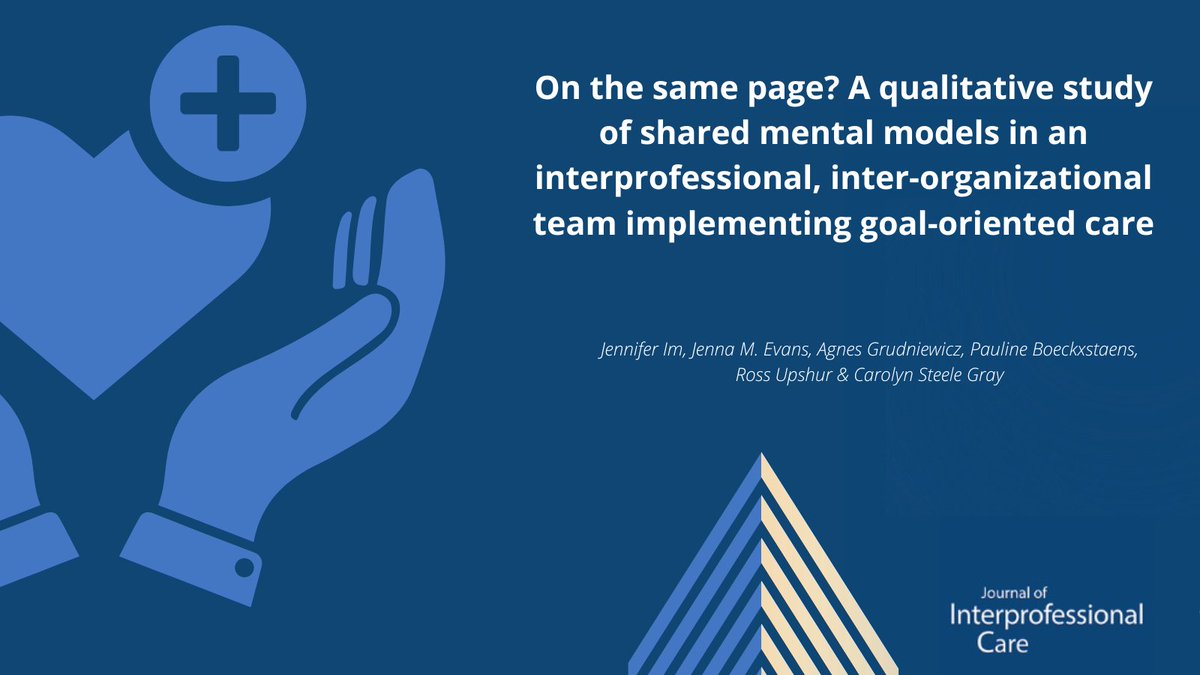 What evidence is there for goal-oriented care esp in the cognitive sciences? This new study looked at shared mental models in such a context. Read more here: bit.ly/3M2nwcr #Teamwork #IPC #IntegratedCare