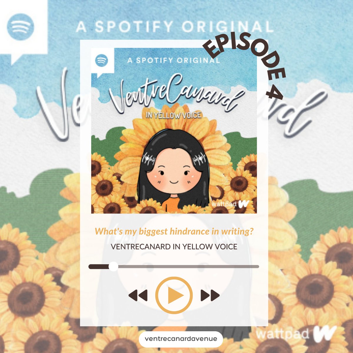 🎙New Podcast Episode!
Episode 4: What's my biggest hindrance in writing?

link: open.spotify.com/episode/16pj7m…

#VentreCanardInYellowVoice