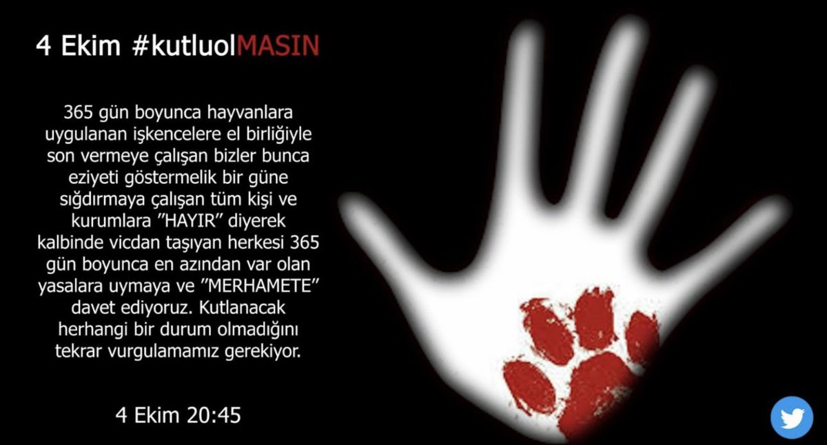 4 EKİM #kutluolMASIN  
lütfen siz de destek olun …