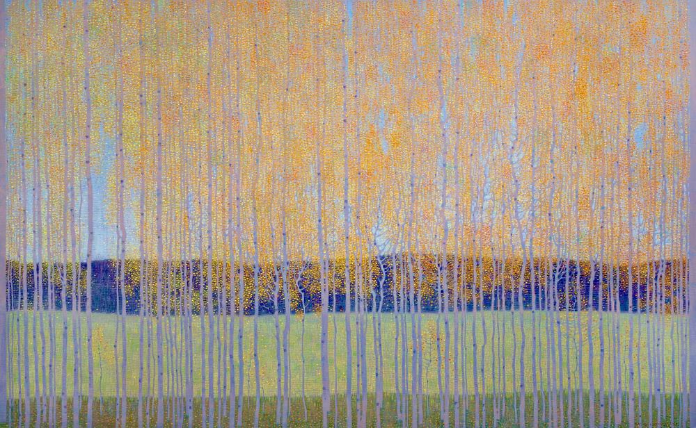 ljwa5147's tweet photo. Oil on linen Panel by David Grossman.

이 그림들은 시간에 대한 명상이다.
손실과 채움 사이의 공간과 낙엽 소리, 비 냄새, 그리고 황혼의 희미해져 가는 하늘 속에서 지킬 수 있는 것과 지킬 수 없는 것, 그리고 무엇이 끝나가고 있고 무엇이 시작되고 있는지에 대한 힐끔거림이다. https://t.co/ka5YfMLL1d