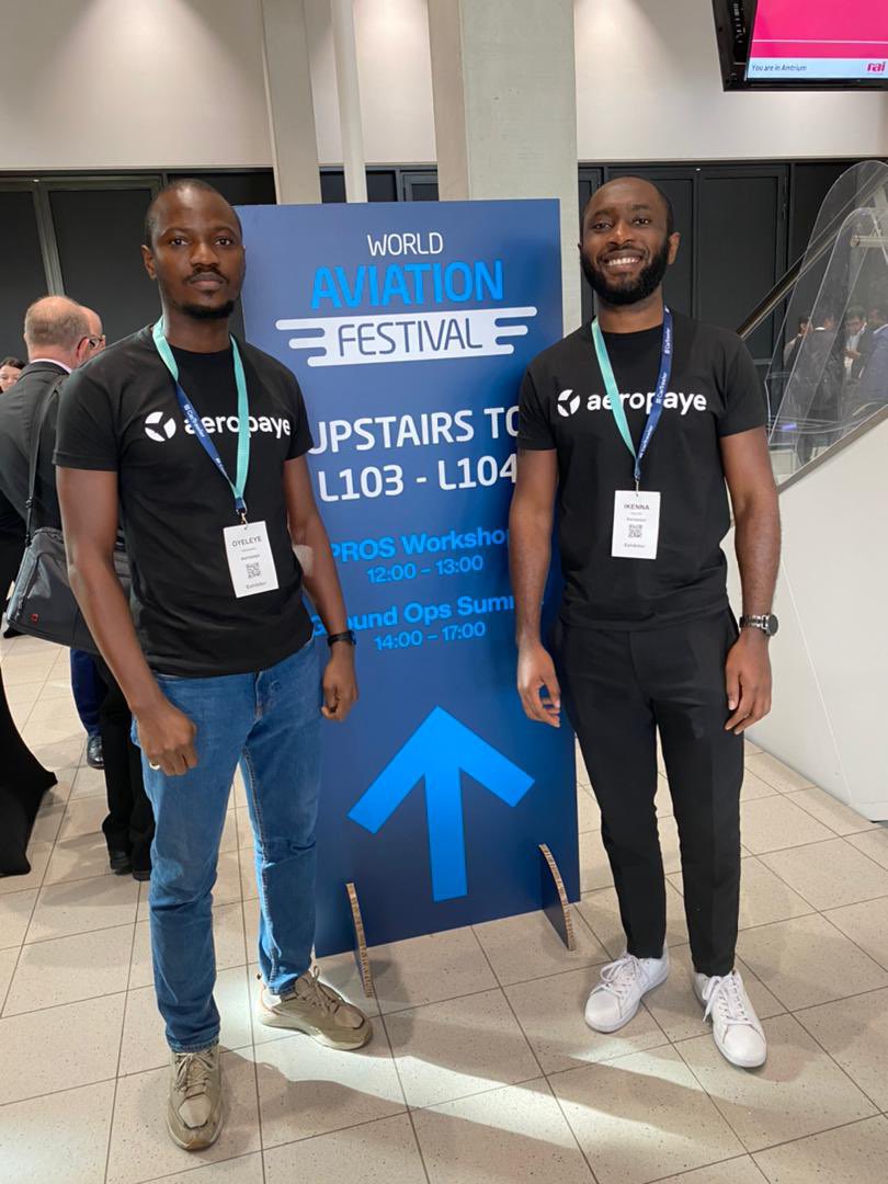 msthftjjn's tweet photo. Team Aeropaye live in Amsterdam for the world Aviation Festival to showcase our industry specific blockchain enabled payment and refund infrastructure for delayed or Canceled flight. Day 1. @withconvexity_ @concordium @phocuswire @BTNEurope @NITDANigeria @NCAA @ProfIsaPantami https://t.co/quIohi1iN1