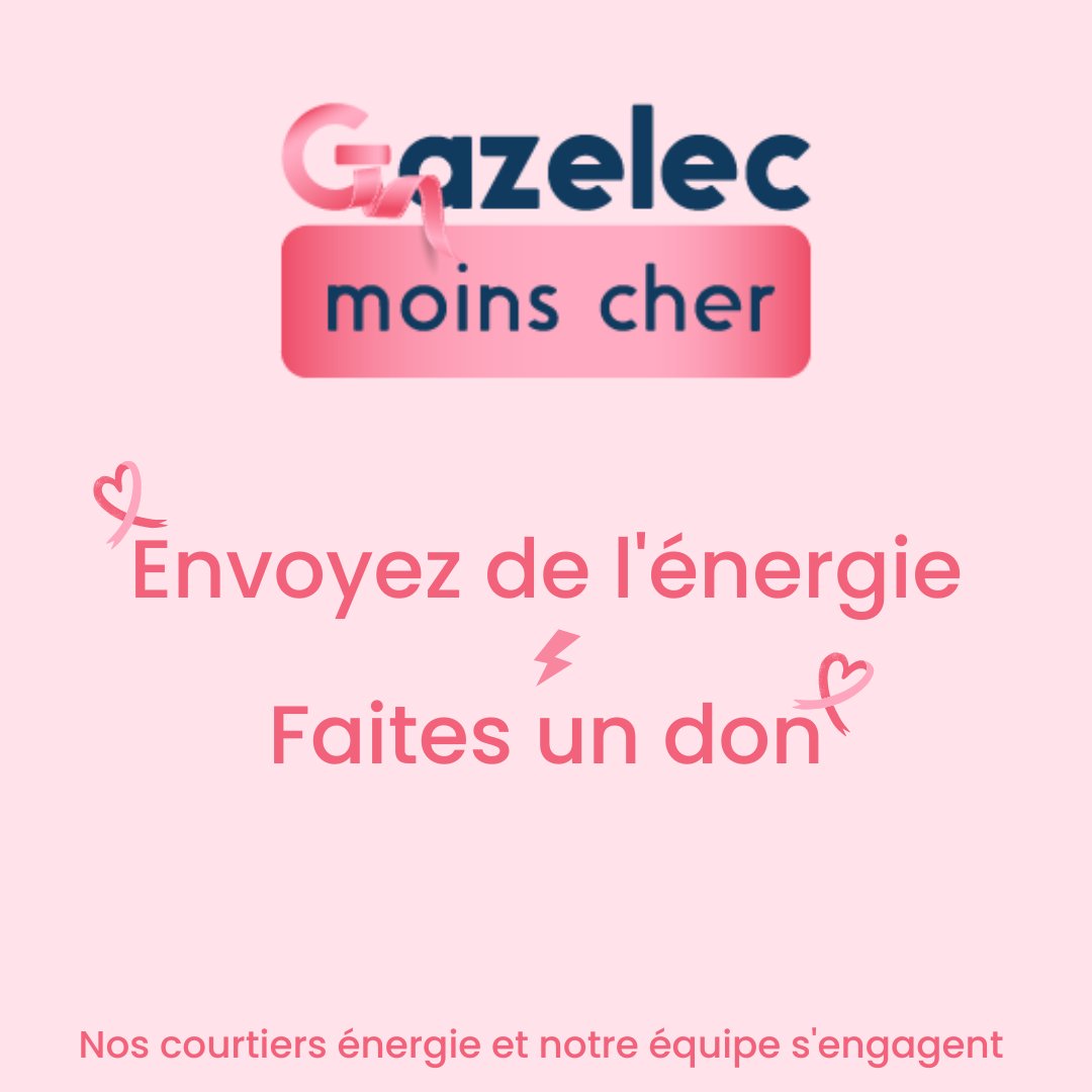 [OCTOBRE ROSE🎗]
<a href="/Elec_MoinsCher/">Gaz-Elec Moins Cher</a> se mobilise pour la sensibilisation au cancer du sein et participe à l’organisation d’une récolte de dons
➡ bit.ly/3rrozJc

#OctobreRose #OctobreRose2022 #CancerDuSein #VosDonsAgissent  #GEMC