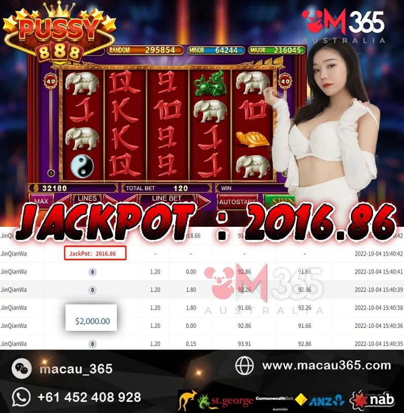 m365cs's tweet photo. 🔥Daily Big Winnings &amp; Records🔥

🎮PLATFORM : PUSSY888
🎰GAME : JIN QIAN WA
🎁WINNINGS : AUD 2,016.86

📲Get in touch with us today !
📱Whatsapp : +61452408928
🔗Whatsapp Link : https://t.co/0iTdfKt8jY
💻 Website : https://t.co/pcLcqYc10n
💫FB Page : https://t.co/uysBZQ68pk https://t.co/jtHK0BdRCl