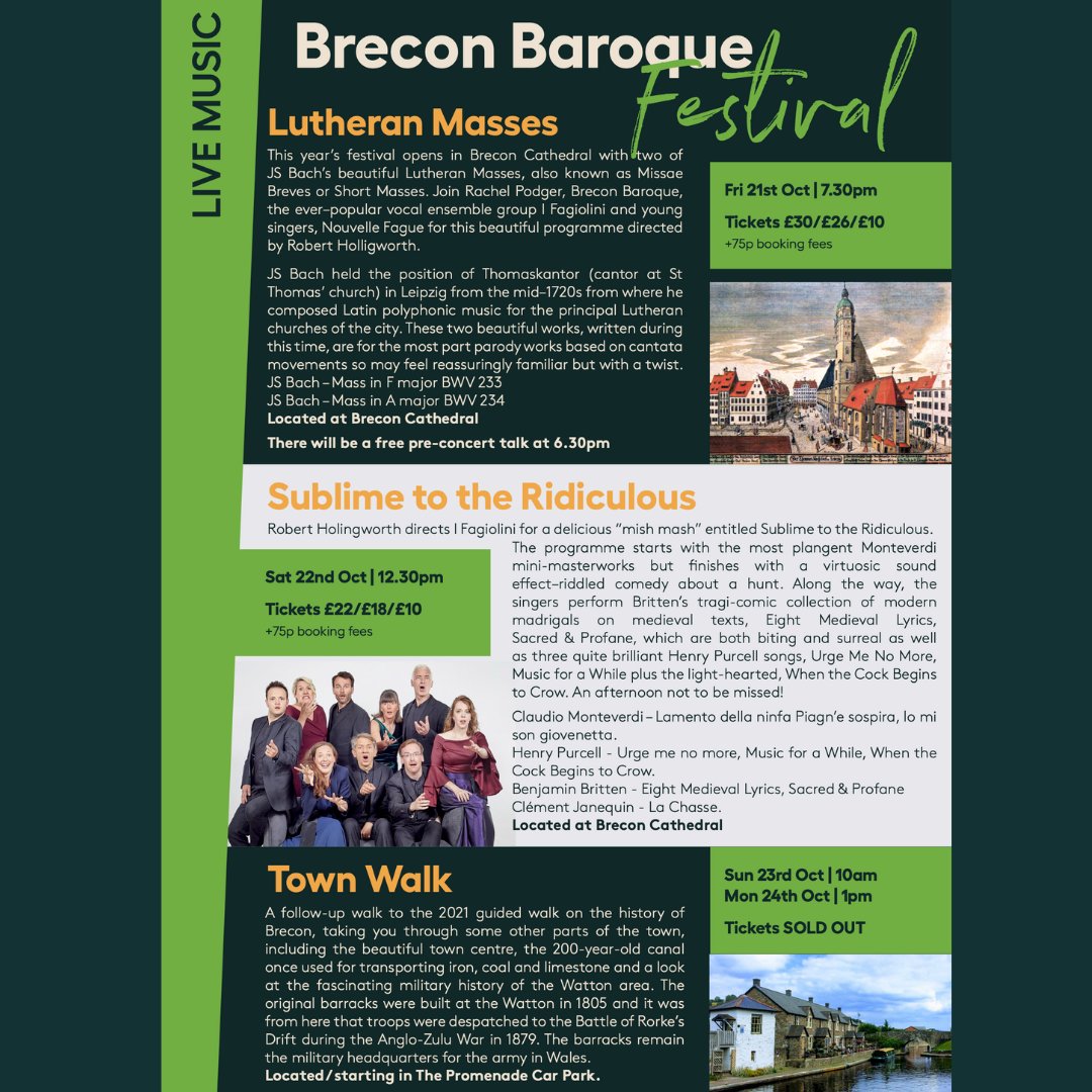 Theatr Brycheiniog (@brycheiniog) on Twitter photo It’s October which means it’s the month of the fantastic BRECON BAROQUE FESTIVAL!
Check out the amazing line up, this year is packed with out standing talent and spectacular music! Tickets are selling fast! <a href="/BB_Fest/">BreconBaroqueFest</a> It’s October which means it’s the month of the fantastic BRECON BAROQUE FESTIVAL!
Check out the amazing line up, this year is packed with out standing talent and spectacular music! Tickets are selling fast! <a href="/BB_Fest/">BreconBaroqueFest</a>