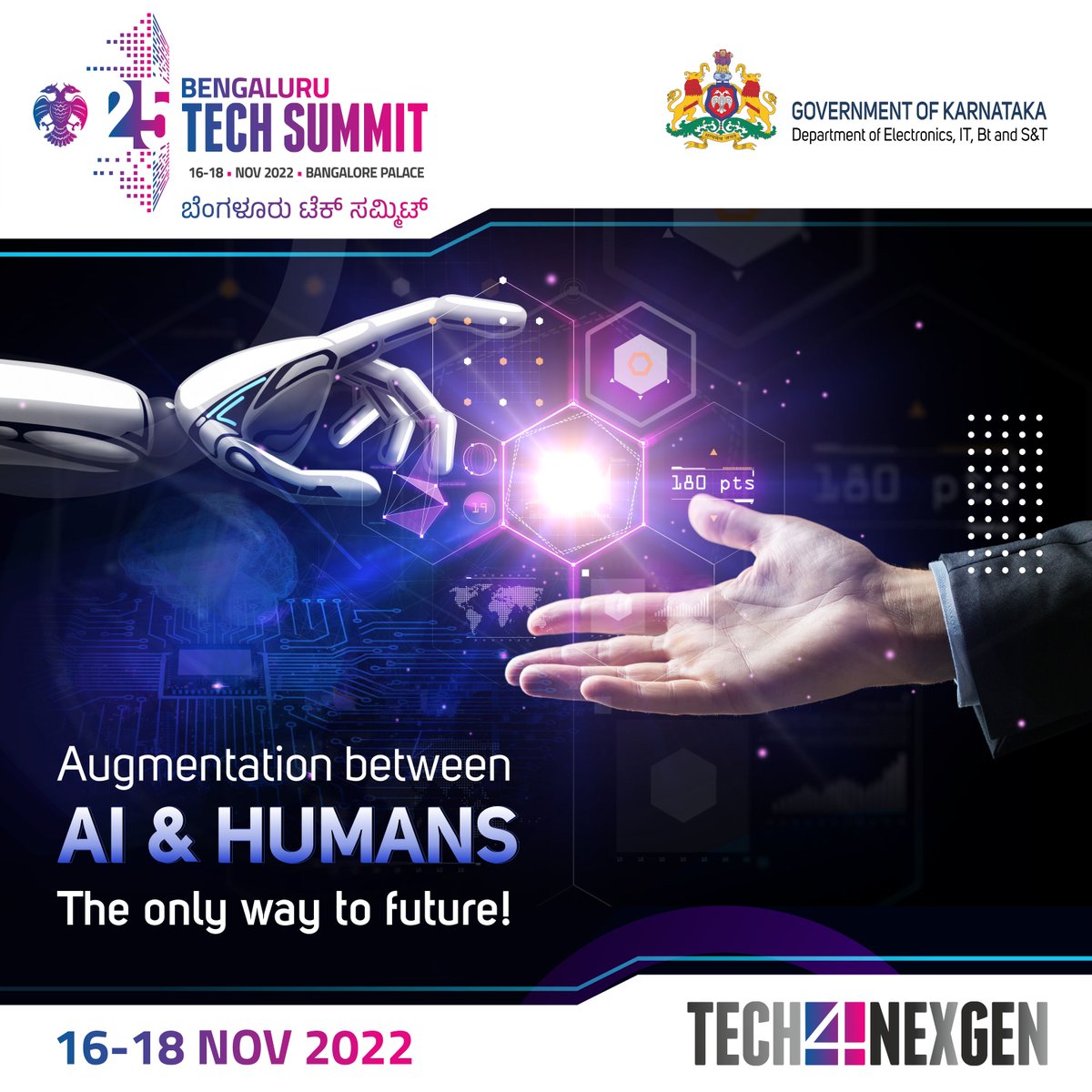 blrtechsummit's tweet photo. Artificial intelligence and humans are the sides of the same coin. As different as they may be, the two cannot live without each other. While AI is a tool to drive the technology to its next destination, humans are the drivers of it. https://t.co/077NmqlzV1