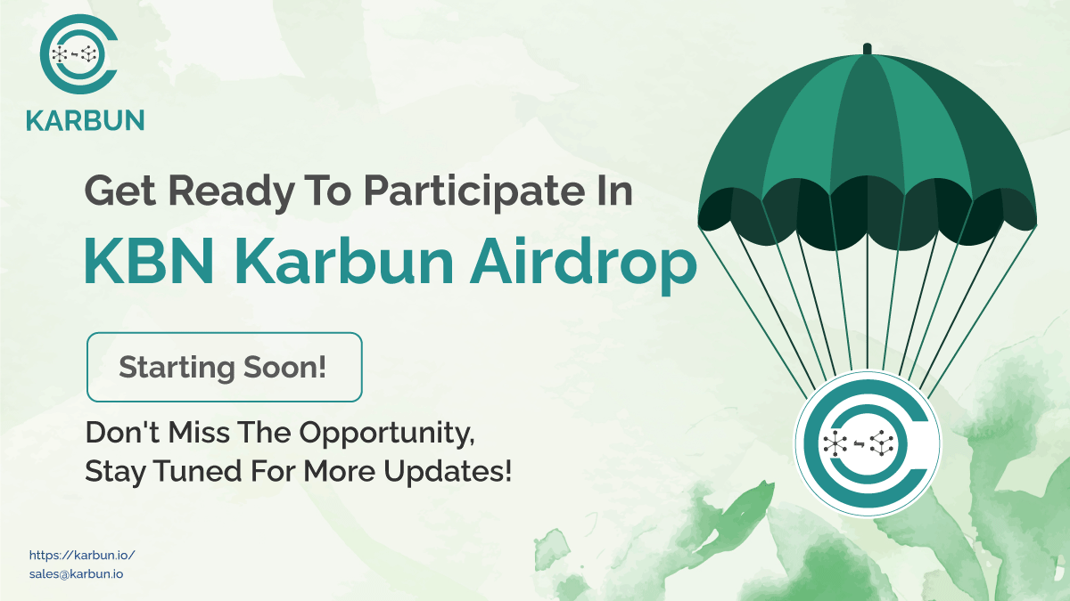 Stay tuned with us for more updates!

To discuss &amp; know more about Karbun join our telegram group t.me/Karbun_blockch…

#airdrop #airdropalert #blockhain #blockchaintechnology #kbn #karbun
