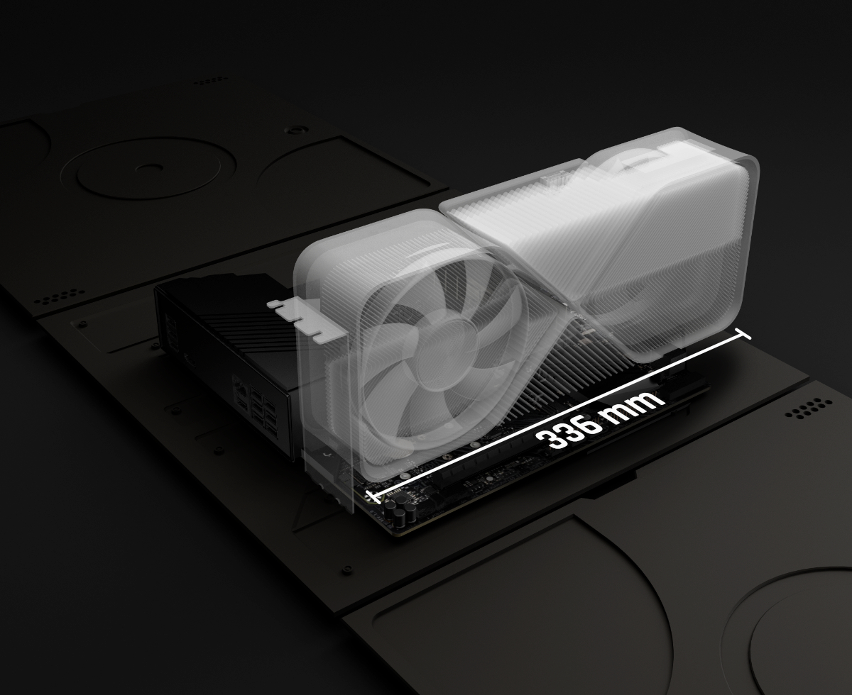 alphacool's tweet photo. Gamechanger!? With our #Alphacool #Eisblock #Aurora for the new 40XX #GPU generation from @nvidia, it is not only cooled better! By switching to our #waterblock you also save a lot of space in your PC case. Even more space for #watercooling 😜 #watercooled #watercooledpc https://t.co/jYDnb3fkjj