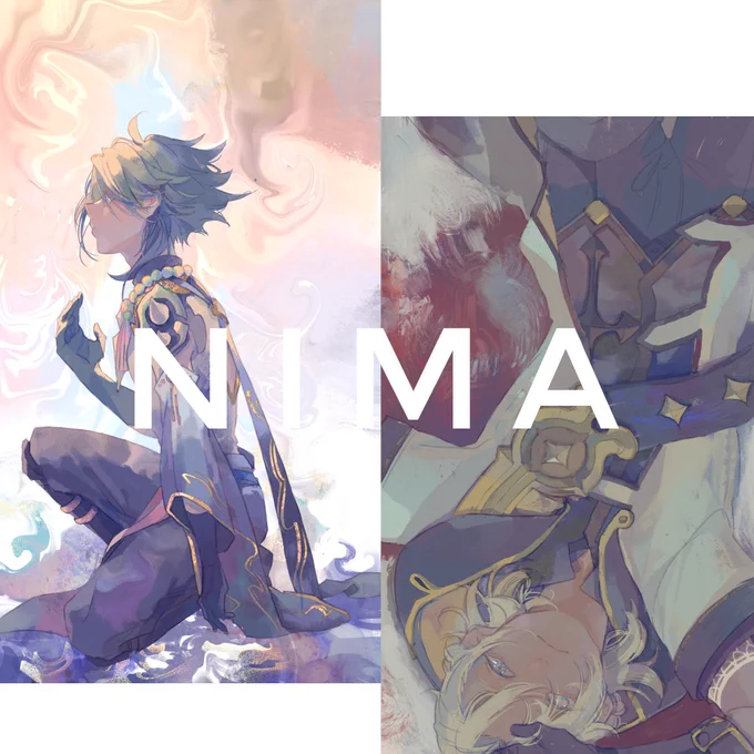 再販してますgnsnポストカード10枚セット+ステッカー2種  #booth_pm----------------gnsnイラスト集 Un instant pour moi …1000yen20p/カラー/ 
