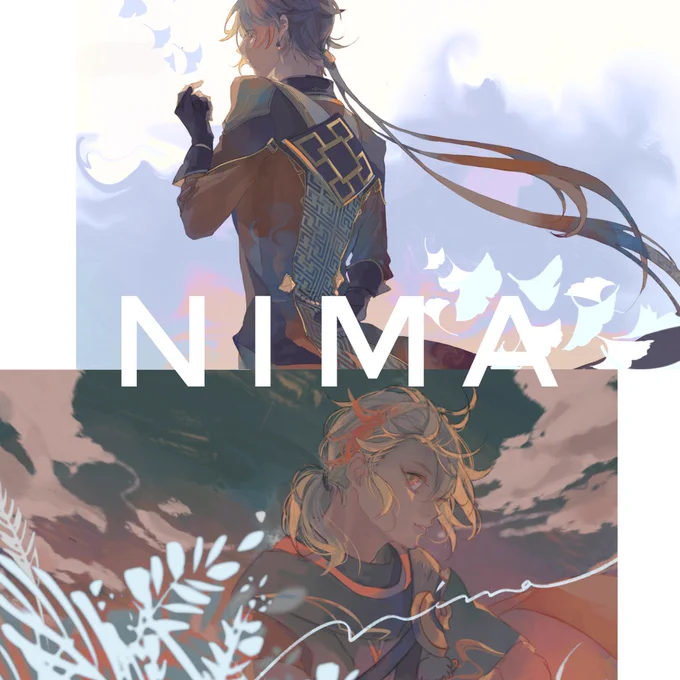 再販してますgnsnポストカード10枚セット+ステッカー2種  #booth_pm----------------gnsnイラスト集 Un instant pour moi …1000yen20p/カラー/ 