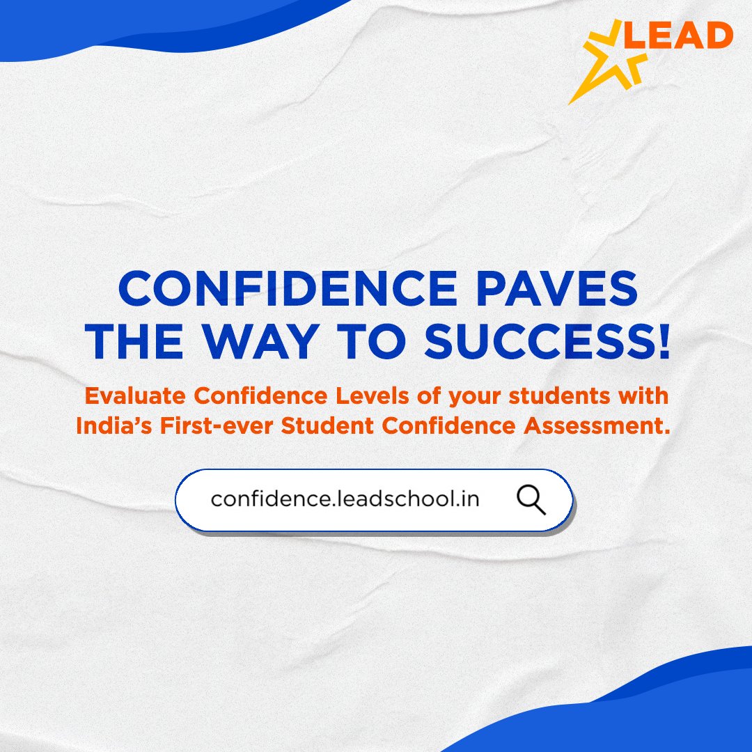 leadgroupindia's tweet photo. School Owners dream of making their students successful individuals by nurturing them with life-skills and Confidence.Evaluate the Confidence Levels of your students with India’s First-ever Student Confidence https://t.co/uGutwM5hqw
#LEADwithConfidence #Confidencetest https://t.co/YxUa59lesN