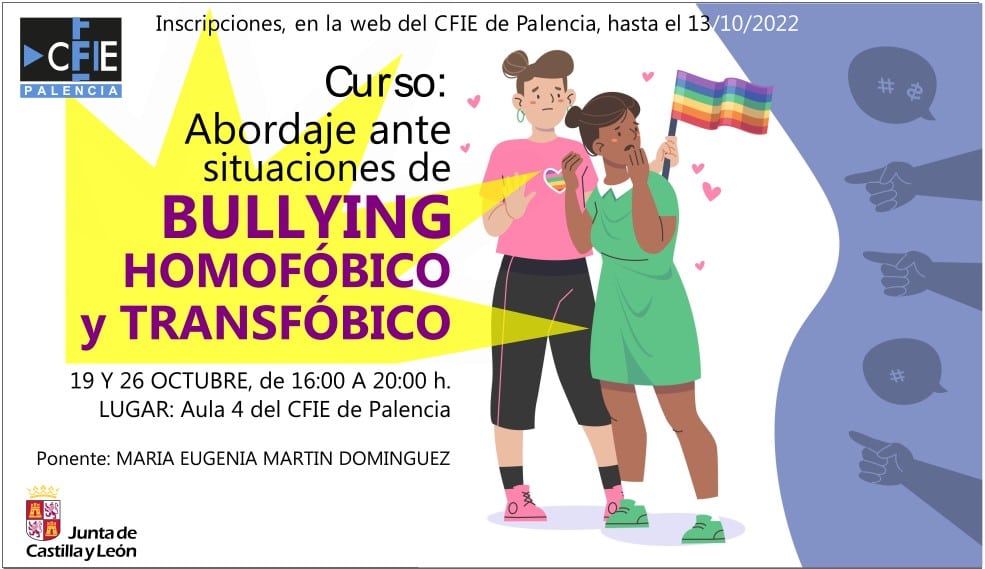 dialogasex's tweet photo. ¡Este año también impartimos la formación "Abordaje ante situaciones de bullying homofóbico y transfóbico" para profesorado!
✅ En Palencia será los días 19 y 24 de octubre. 
📝 Podéis inscribiros hasta el 13 de octubre.
👩‍🏫 Imparte nuestra compañera @YeniMartinDo https://t.co/abkNcJtCmh