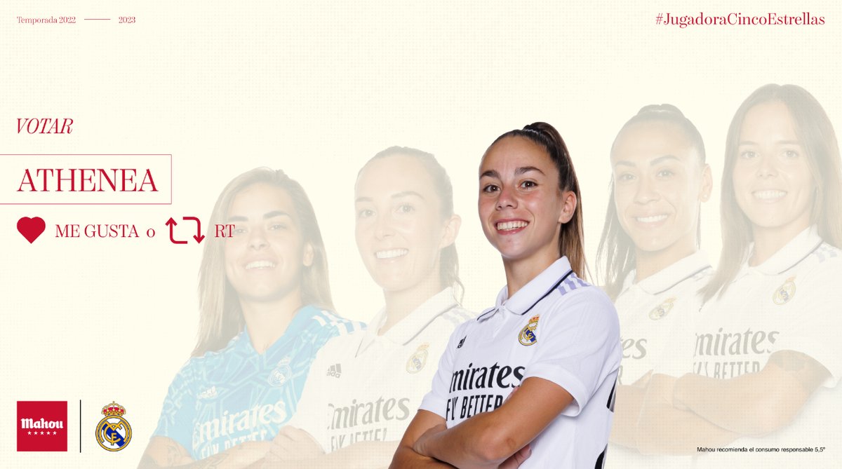 futbolmahou's tweet photo. @realmadridfem @marisabelrr1 @itscarolineweir @Katsousafeitoza @claudiazornoza RT o MG si crees que @atheeneeaa_10 ha sido la #JugadoraCincoEstrellas del @realmadridfem en septiembre (6/6) https://t.co/AjGtHqFY7E