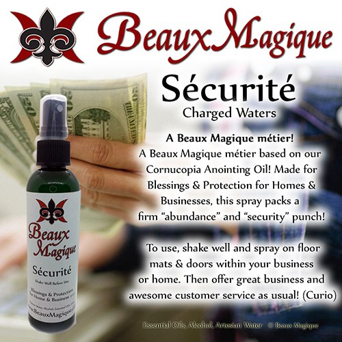 BeauxMagique's tweet photo. Sécurité Spiritual Cologne - Made for Blessings &amp; Protection for Homes &amp; Businesses w/ a firm “abundance” + “security” punch. Shake well, spray on mats at doors in your business or home. Then, offer great business &amp; customer service! https://t.co/eLPabm2tgO #beauxmagique #conjure https://t.co/ZbofVUa0Zk