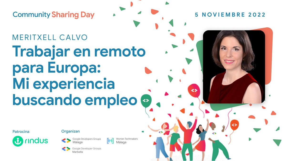 GDGMarbella's tweet photo. ¡Empezamos con el line up del #CommunitySharingDay!
Tenemos en primer lugar a @nyan_dev que nos hablará de su experiencia aplicando en remoto a las empresas mejor pagadas y más grandes de Europa 🗺️
Apúntate ➡️ https://t.co/0exdI6z13o https://t.co/ZpTtgdW3oc