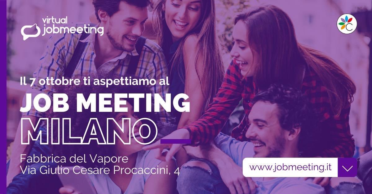 FdVMilano's tweet photo. 👩💼Stai cercando lavoro ?
💡Hai già un lavoro, ma ti stai guardando intorno alla ricerca opportunità ?
🗓Il 7 ottobre non perdere l’incontro di @jobmeeting #milano presso la nostra #FabbricadelVapore
🔗 qui le info https://t.co/aSNr8zoMt2
#cvcheck #milanoeventi #job #cercalavoro https://t.co/zNJSdLhdJR