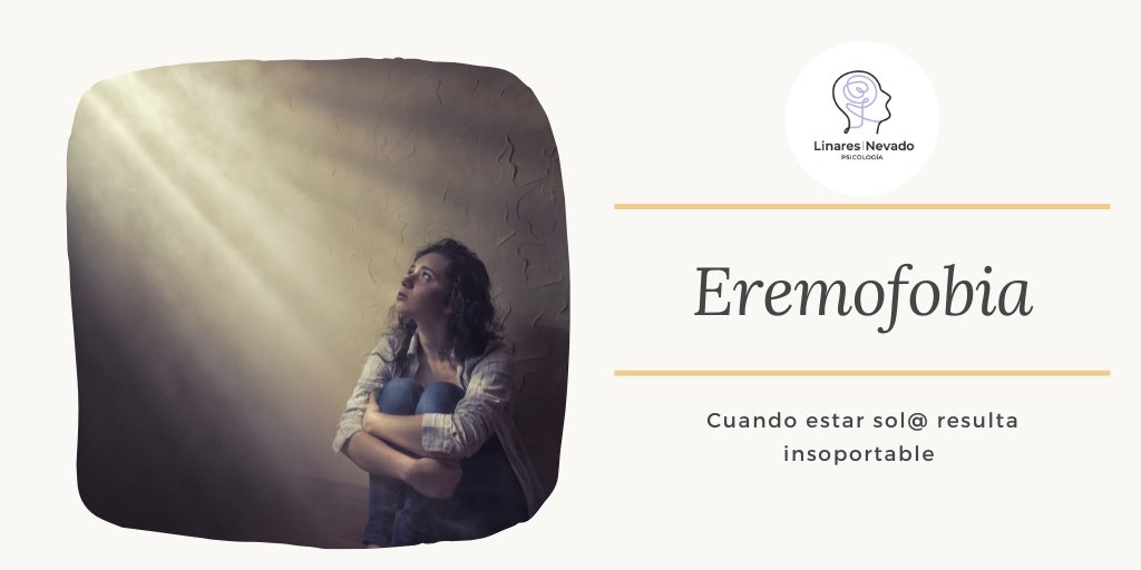 LinaresNevado's tweet photo. La #Eremofobia es alteración psicológica en el que aparece un miedo irracional y desproporcionado (siendo a menudo la consideración de esta irracionalidad reconocida por el sujeto) hacia un estímulo o situación concreta, en este caso el estar solo. #LinaresNevado #Psicologia https://t.co/ZFfvirSt4g