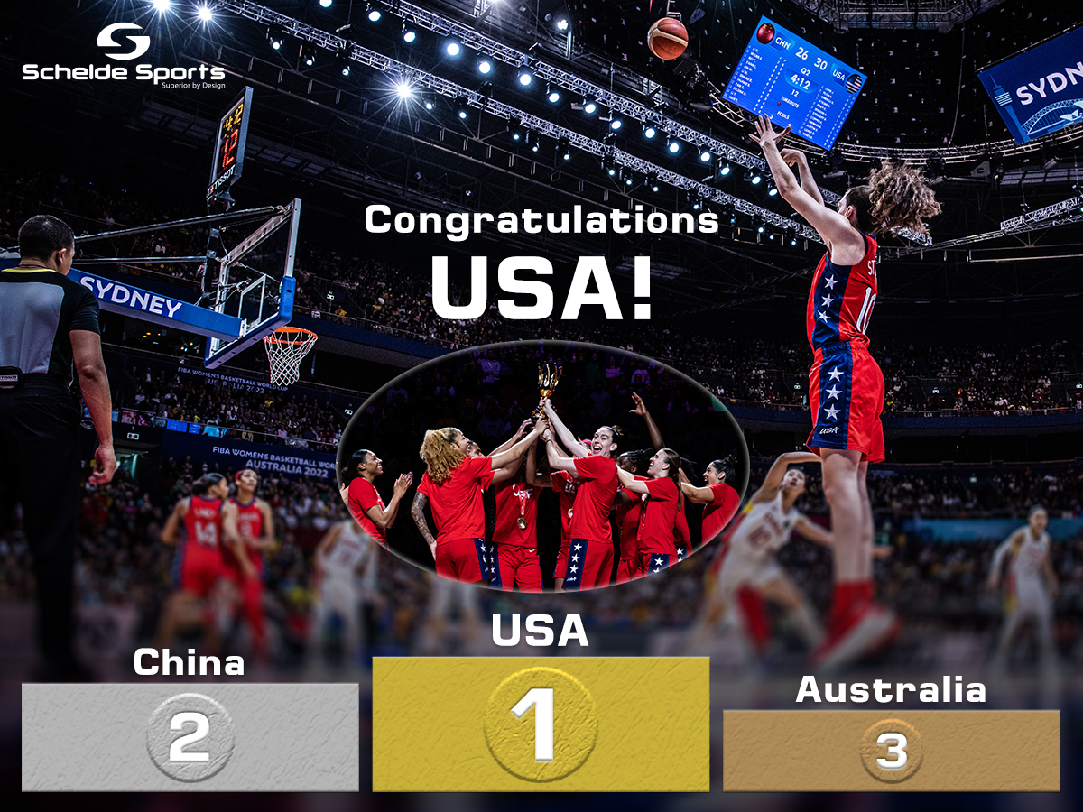 The FIBA Women's Basketball World Cup 2022 has come to an end. Congratulations to USA on winning the title! 🏆 After an outstanding final against China, USA won 83-61. Australia, the host country during this World Cup, finished in third place. Well done to all teams!