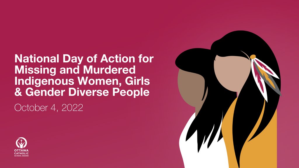 OttCatholicSB's tweet image. 🕯️On National Day of Action for Missing and Murdered Indigenous Women, Girls and Gender Diverse People, we honour and remember those who we've lost. #MMIWG #ocsbIndigenous