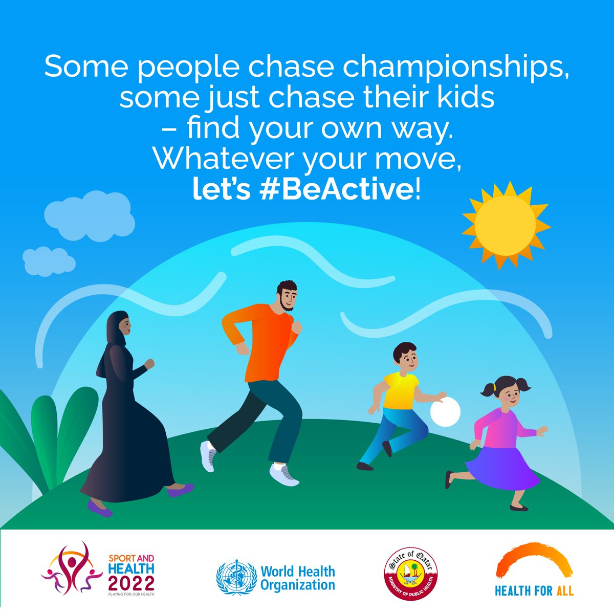 WHO's tweet photo. Physical inactivity raises the risk of noncommunicable diseases, e.g. heart disease, cancer, diabetes.
They kill nearly 41 million people each year.

Sports can help fight these diseases &amp; greatly improve mental health.
Let’s do #Sports4Health &amp; #BeatNCDs! https://t.co/6JV756CRHA https://t.co/KvudDiVcZL
