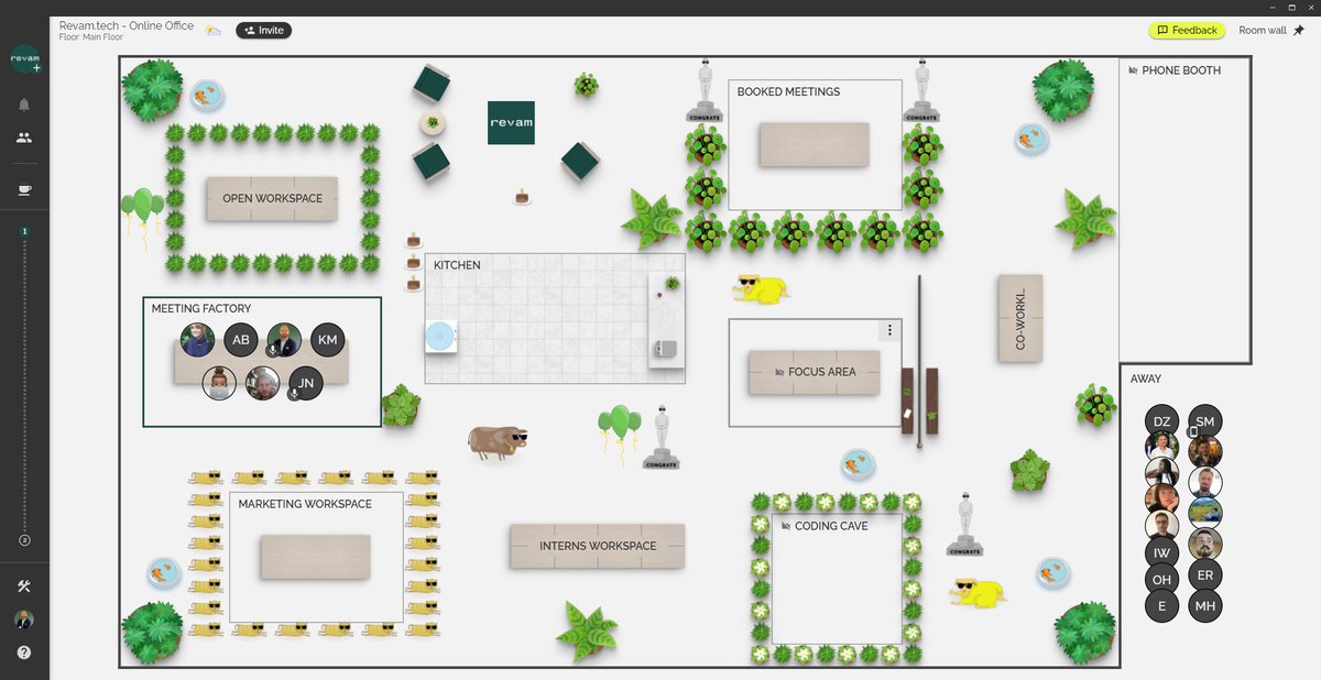 Check out this office!🪴🪴🪴

Revam led by Peter Olsson  has created an AI which matches viable products with global suppliers.

📚 Read all about their hybrid journey at: teemyco.com/case-studies/t…