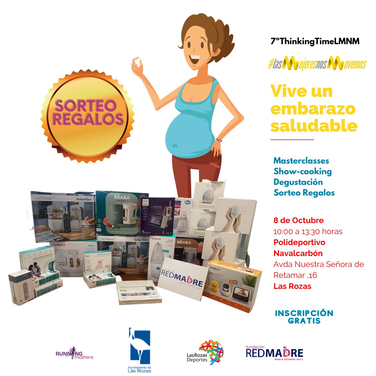 LMNMovemos's tweet photo. Estas #embarazada y no te has apuntado todavía al #7ThinkingTimeLMNM Vive un embarazo saludable q organizamos con @RedMadreFunda?  Tendremos #masterclasses #cookingshow snack saludable y un montón de regalos q sortearemos entre todas las asistentes por cortesía de @elcorteingles https://t.co/2XJ13Je3ID