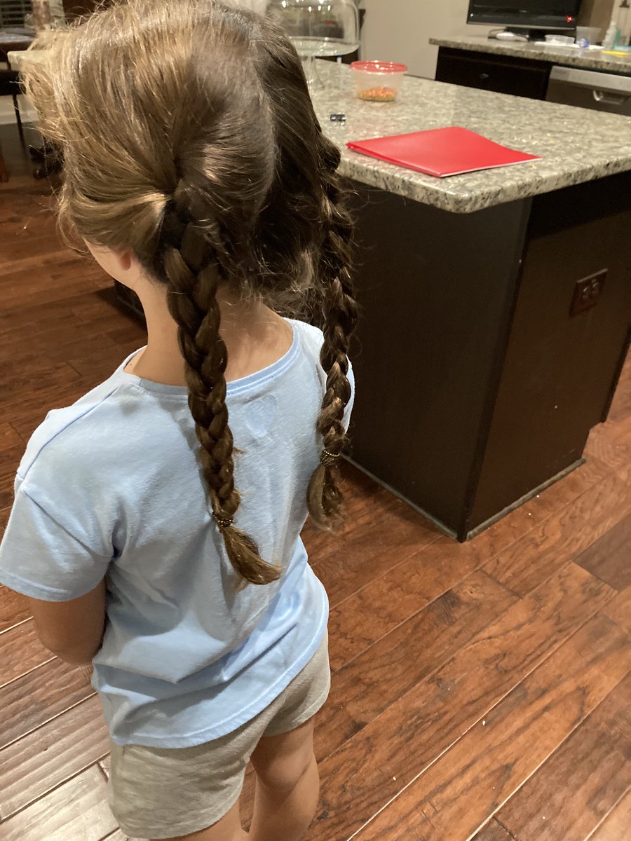 memoriesofacha1's tweet image. Sending MiniChamp off to school. Did her hair..she wanted braided pigtails. Praying for good news at court Thursday. She’s growing up so fast 😢. #dadlife #futurestreamer #prayingthingschange #love