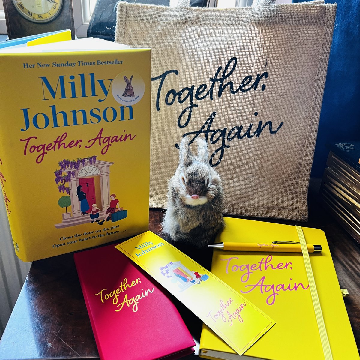 Want to win a #TogetherAgain bundle from me? Signed book, jute bag, diary, notepad, pen &amp; bookmark? Plus John Abruzzi the rabbit?  All you have to do is like, RT &amp; cross your fingers. Winner announced Sun 9/10. (Uk only soz!)

Read more about my book here. millyjohnson.co.uk/together-again/