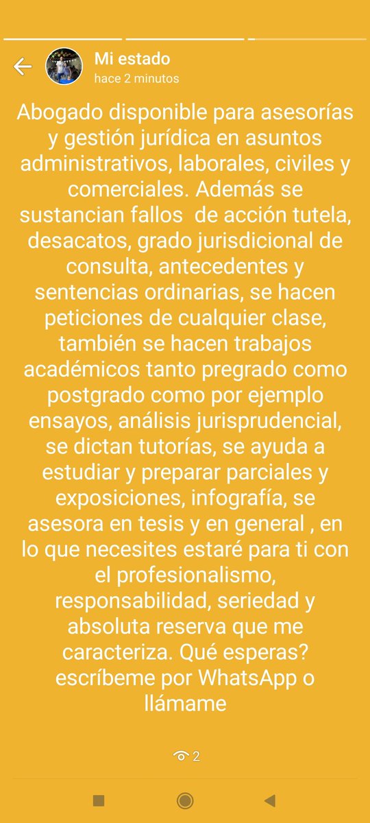 DonaldoLV's tweet photo. Abogado disponible para asesorías y gestión jurídica en asuntos administrativos, laborales, civiles y comerciales. Además se sustancian fallos  de acción tutela, desacatos, grado jurisdicional de consulta, antecedentes y  sentencias ordinarias, se hacen peticiones de cualquier... https://t.co/K4DUCEF7Vs