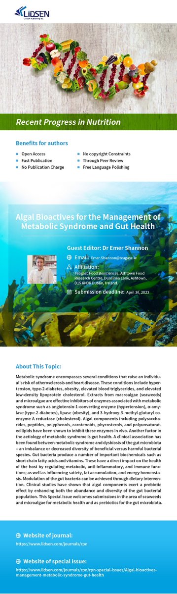 RL2025's tweet photo. Have a look the article on 'Algal Bioactives for the Management of Metabolic Syndrome and Gut Health'

https://t.co/uRS3FBVJXj

@RL2025 @TeagascFood #guthealth https://t.co/b3DO0Enekv